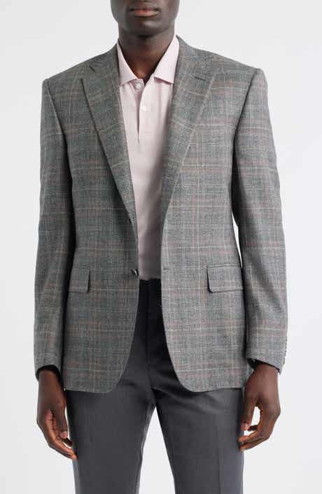 Canali Siena Regular Fit Plaid Wool & Silk Blend Sport Coat