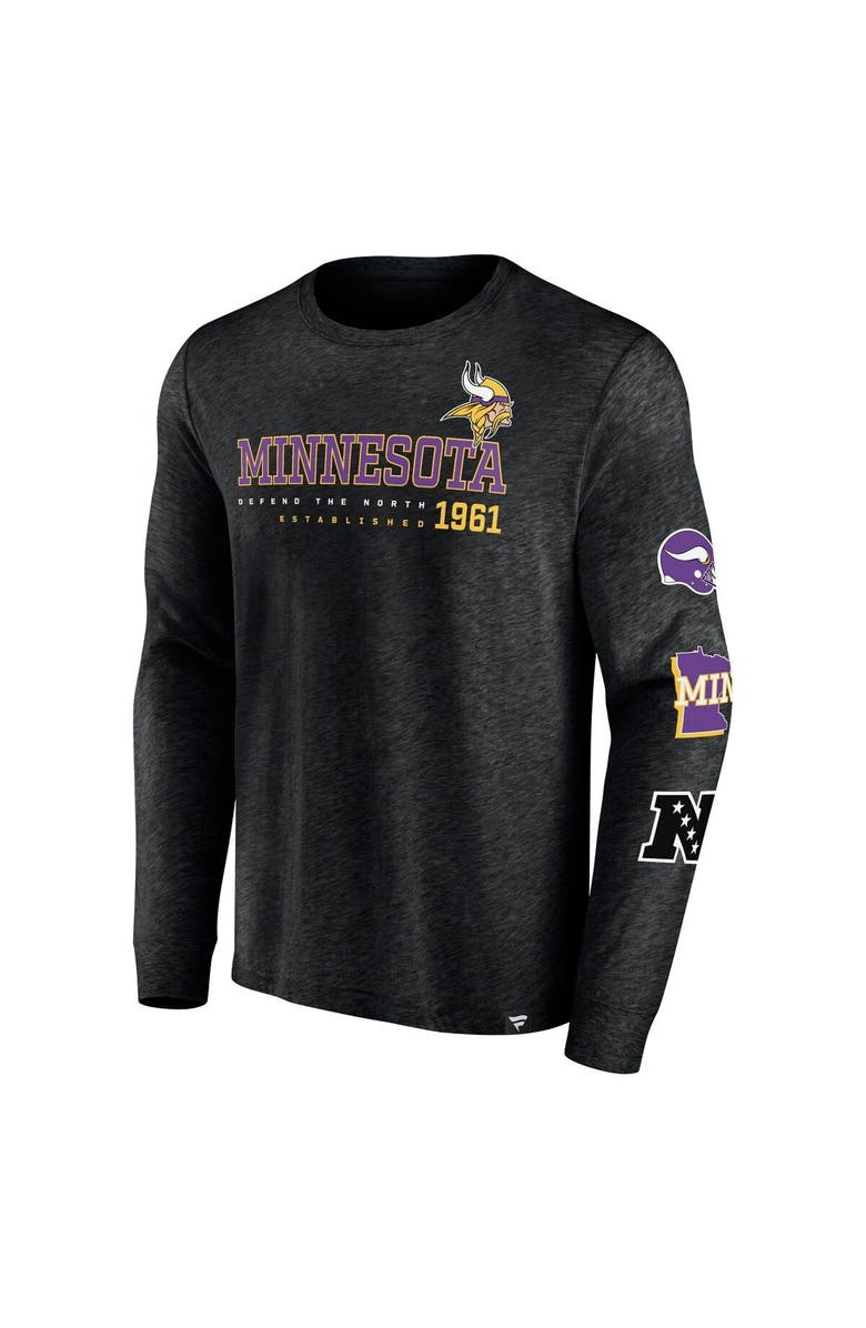 FANATICS Men's Fanatics Branded Black Minnesota Vikings High Whip Pitcher Long Sleeve T-Shirt, Alternate, color, 