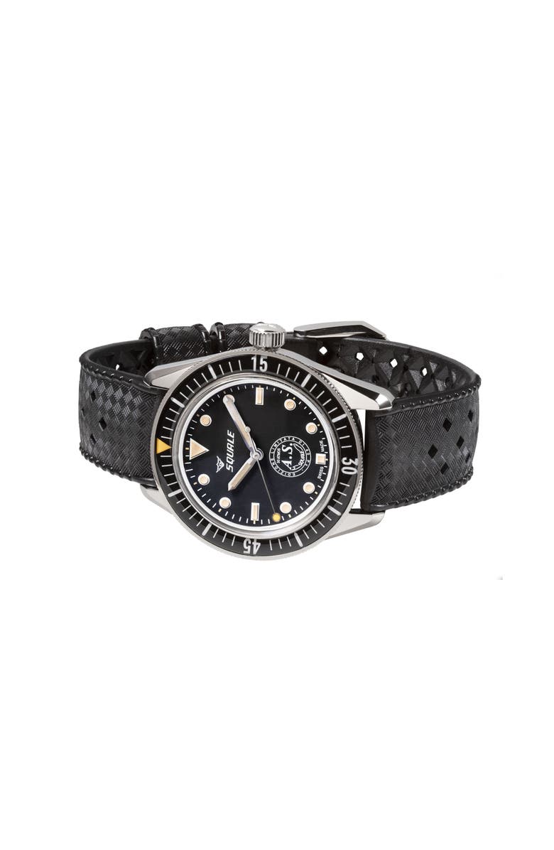 Fortela Vintage Re-Edition Submarine Watch, Alternate, color, Black