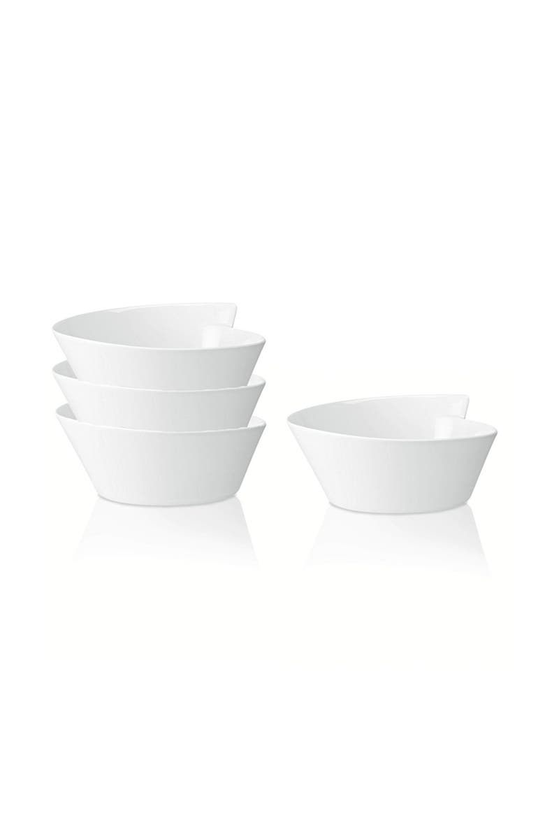 NewWave Set of 4Large Round Rice Bowl, Alternate, color, white