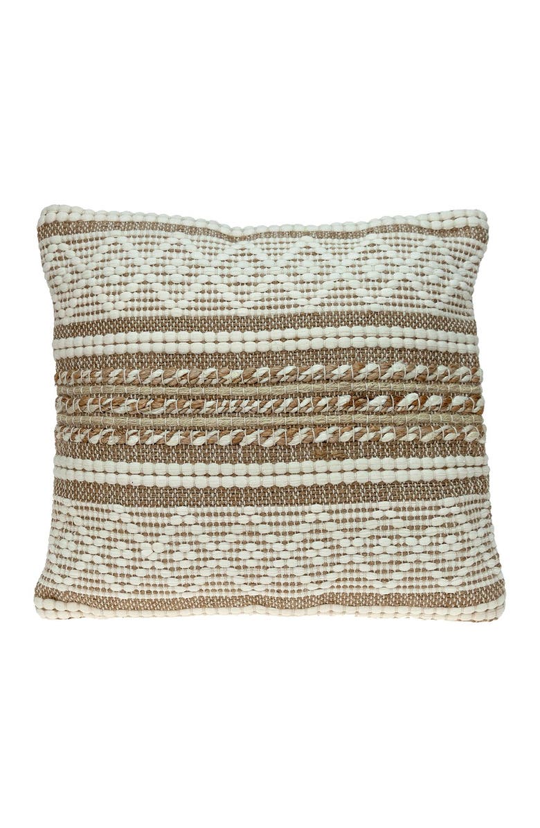 PARKLAND COLLECTION Lennon Transitional Ivory Throw Pillow, Main, color, Ivory