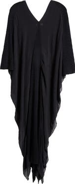 Elan Open Stitch Detail Cover-Up Caftan Dress