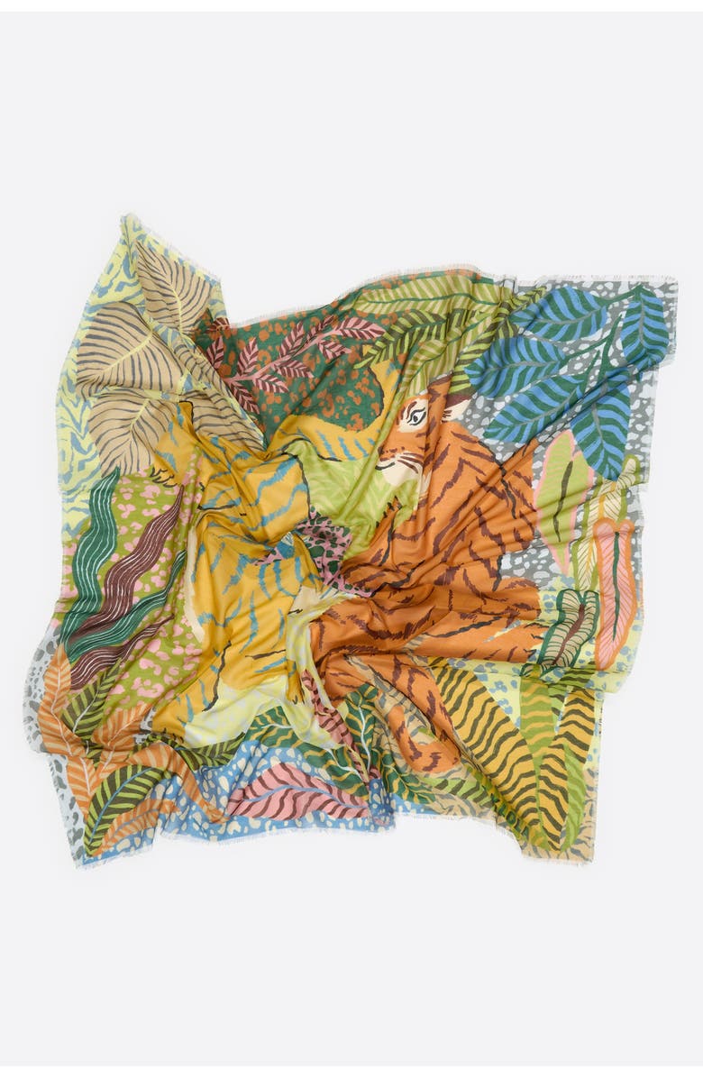 Bimba y Lola Wild Orange Shawl, Alternate, color, Orange
