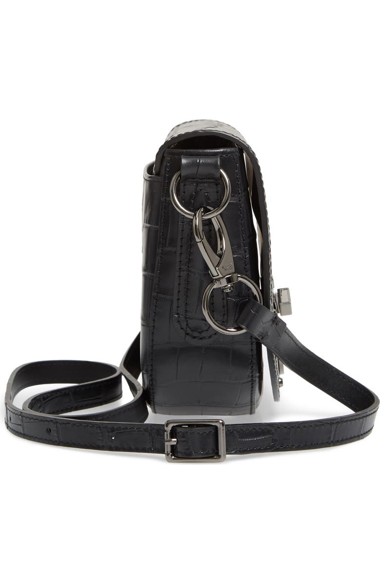 Longchamp Small Cavalcade Crocodile Embossed Leather Crossbody Bag, Alternate, color,