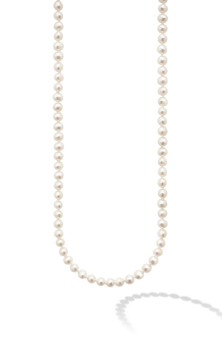 LAGOS Luna Freshwater Pearl Necklace, Alternate, color, Silver