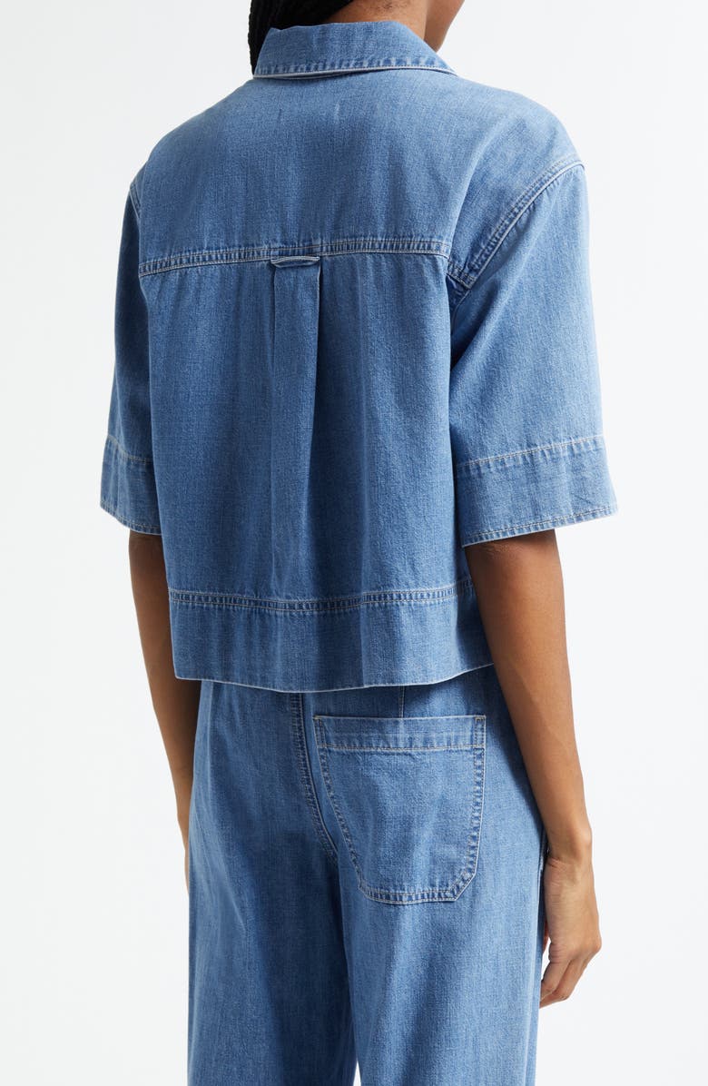 Veronica Beard Spruce Denim Shirt, Alternate, color, Amethyst Frost