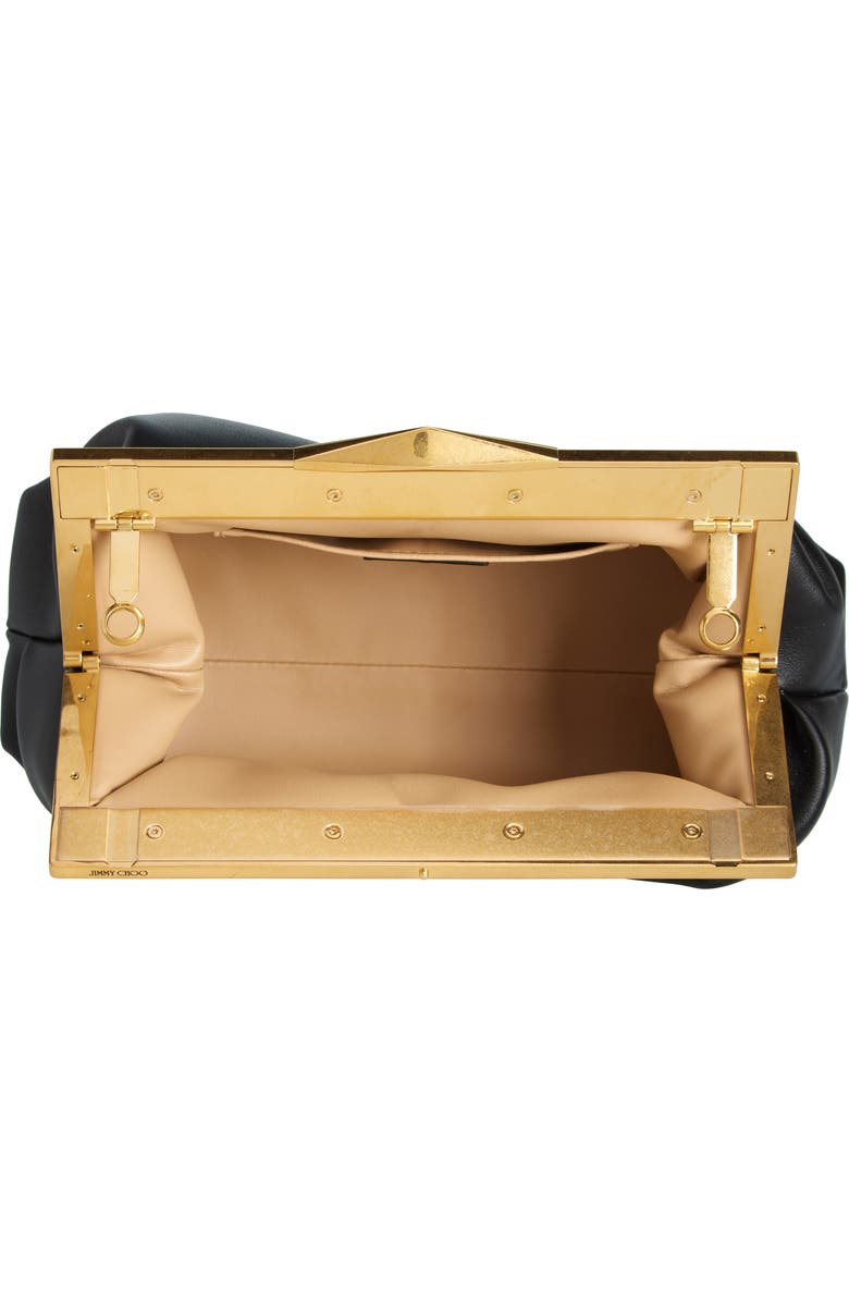 Jimmy Choo Diamond Leather Frame Clutch, Alternate, color,