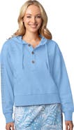 Margaritaville Women's Margaritaville Blue Detroit Lions Island Dream Solid Pullover Hoodie