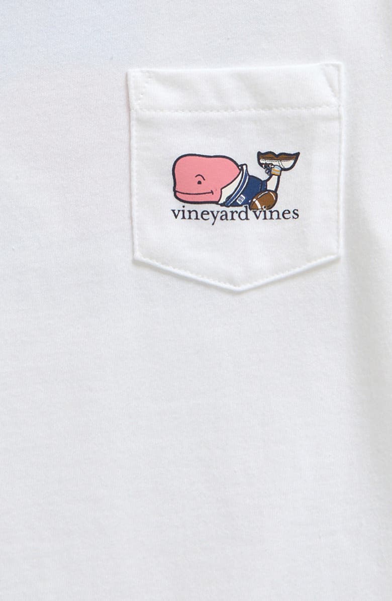 vineyard vines Kids' Football Whale Pocket Graphic T-Shirt, Alternate, color, 