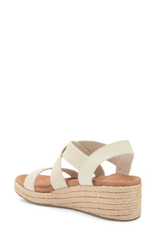 SKECHERS x Martha Stewart Arch Fit® Beverlee Espadrille Wedge Sandal in Off White 
