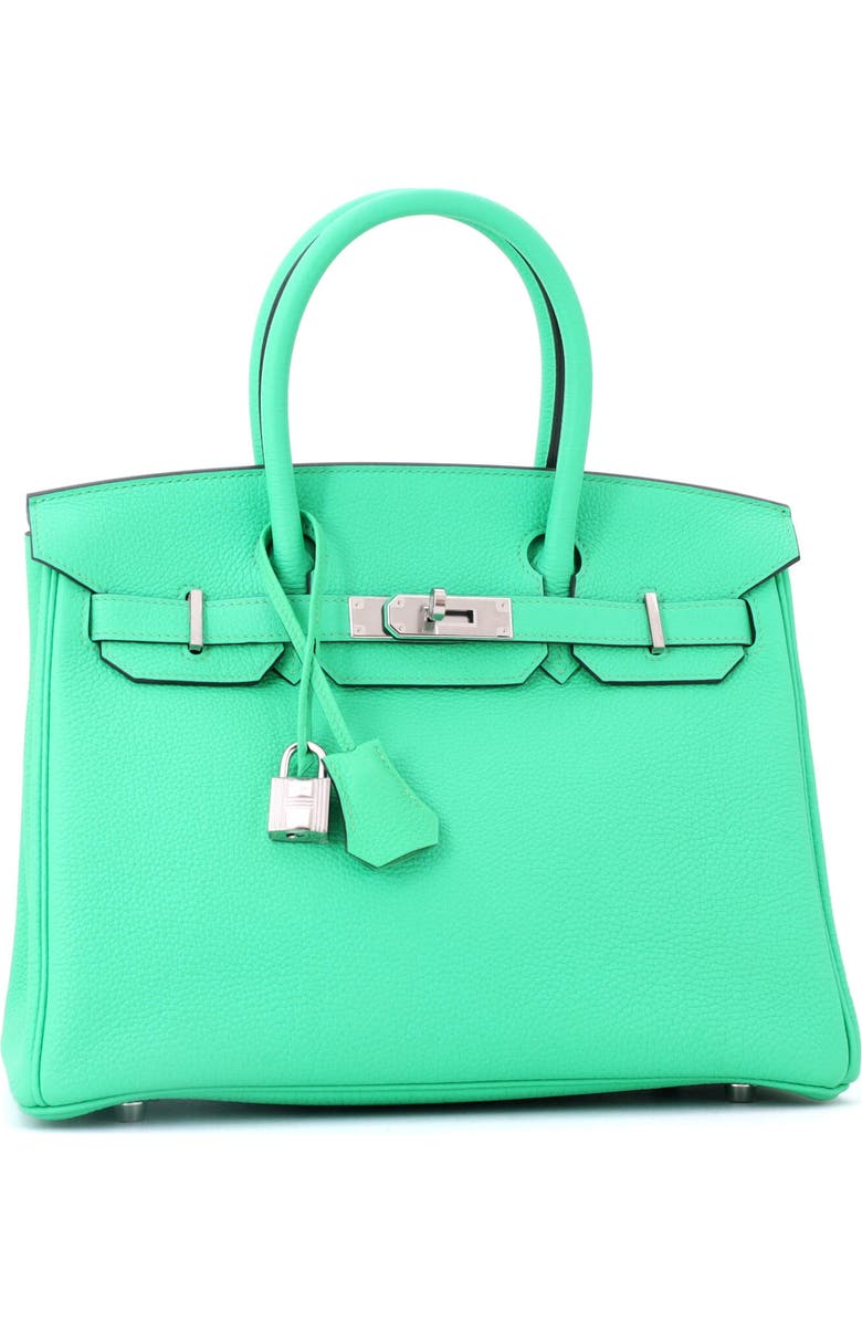 Pre-Owned Hermes Birkin Handbag Green Togo with Palladium Hardware 30, Alternate, color, Vert Comics