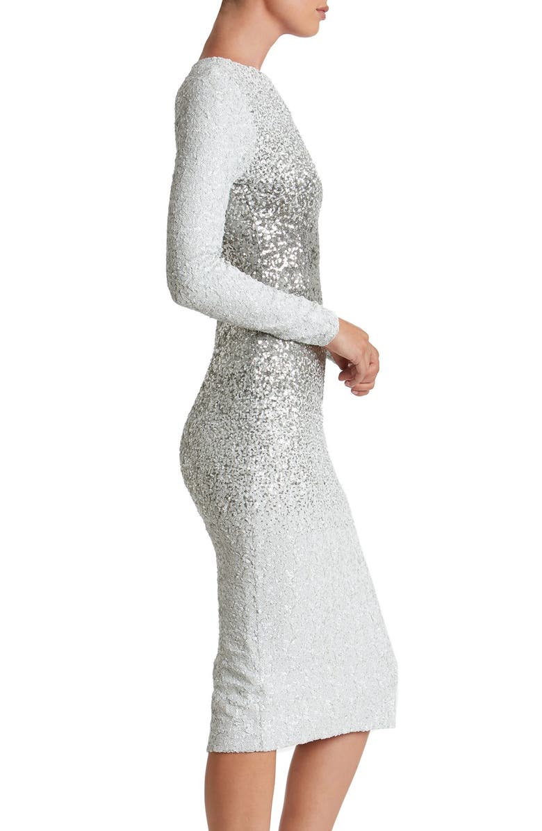 Dress the Population Brooke Sequin Midi Dress, Alternate, color, 