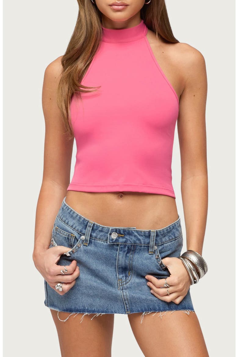 Ikara Halter Top, Main, color, DARK-PINK