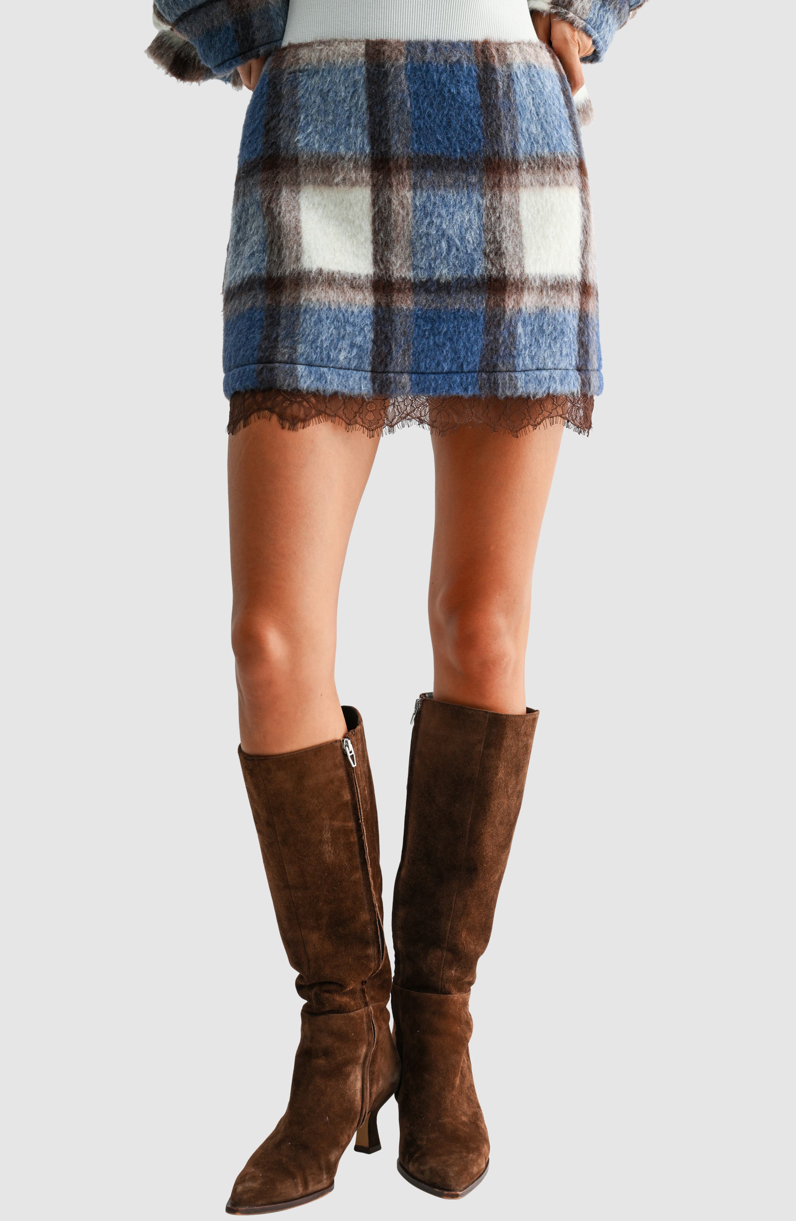 selected BLUE IVORY PLAID
