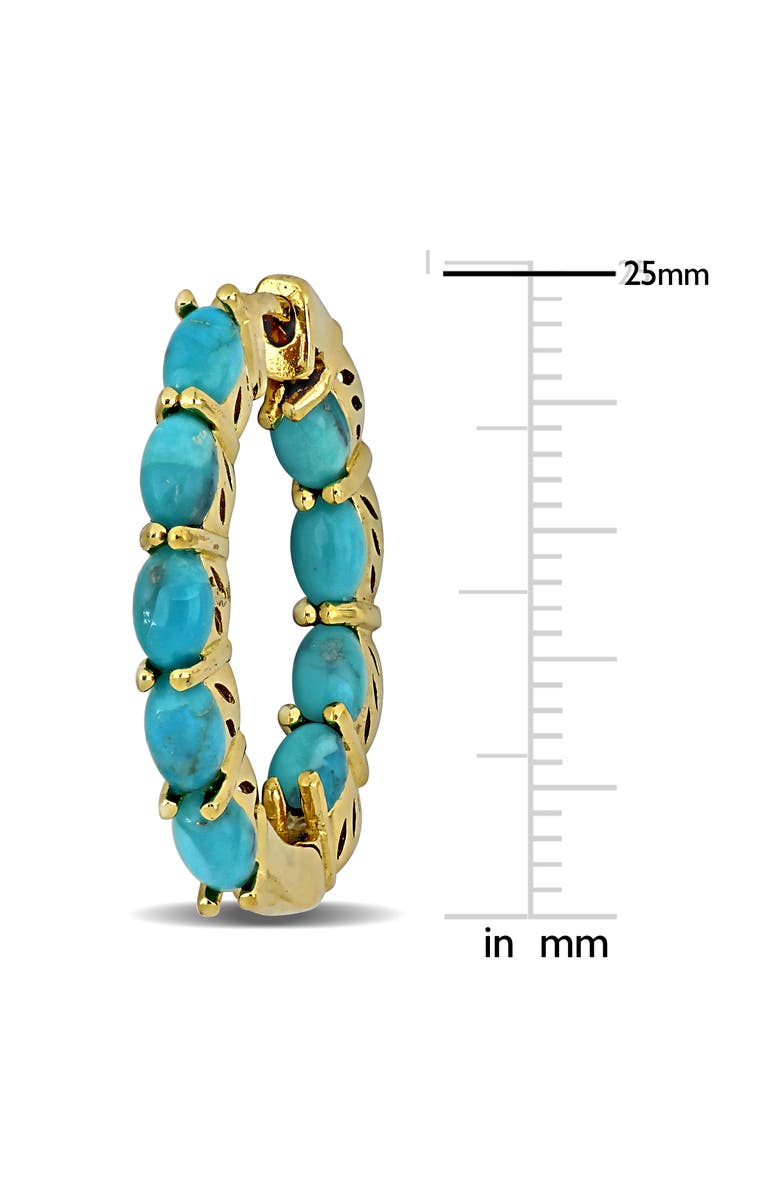 Julianna B. Composite Turquoise Hoop Earrings, Alternate, color, Turquoise