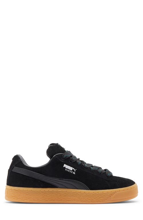 Puma Suede Xl Flecked Sneakers In Black