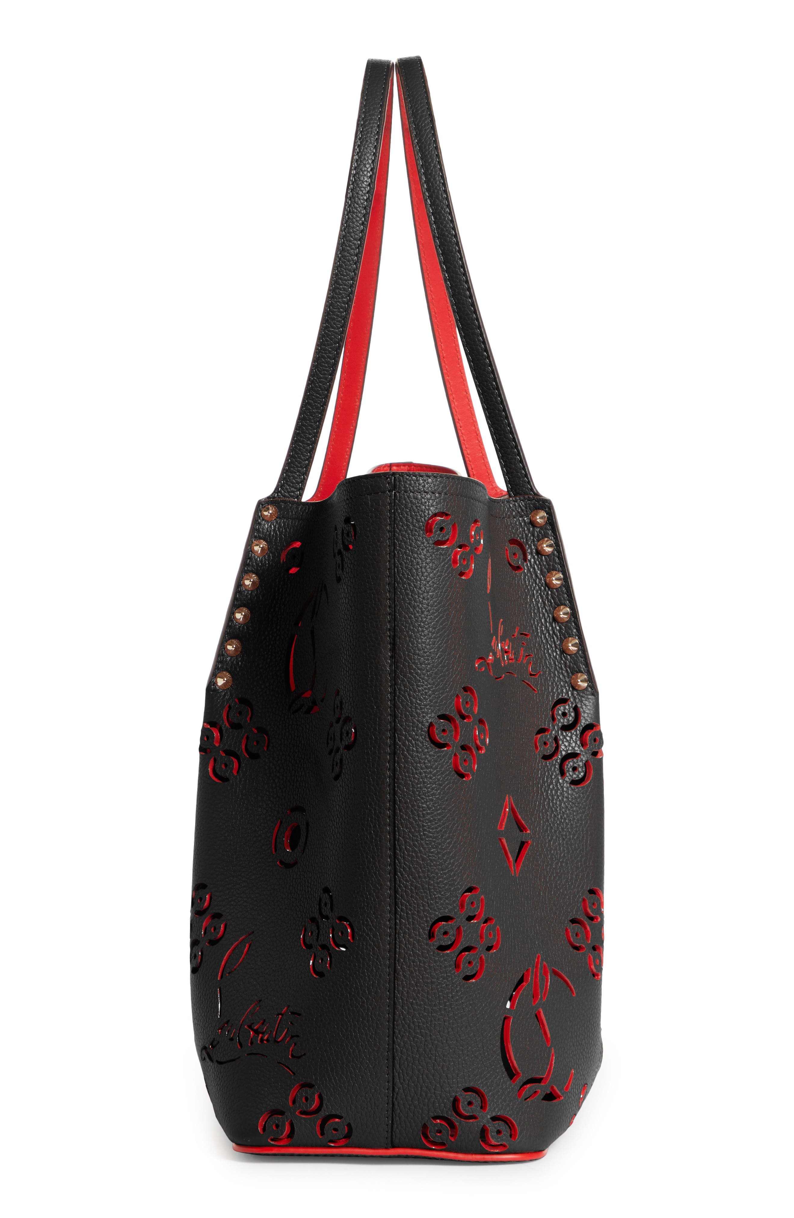 Christian Louboutin Large Cabarock Loubinthesky Perforated Leather Tote, Alternate, color, 