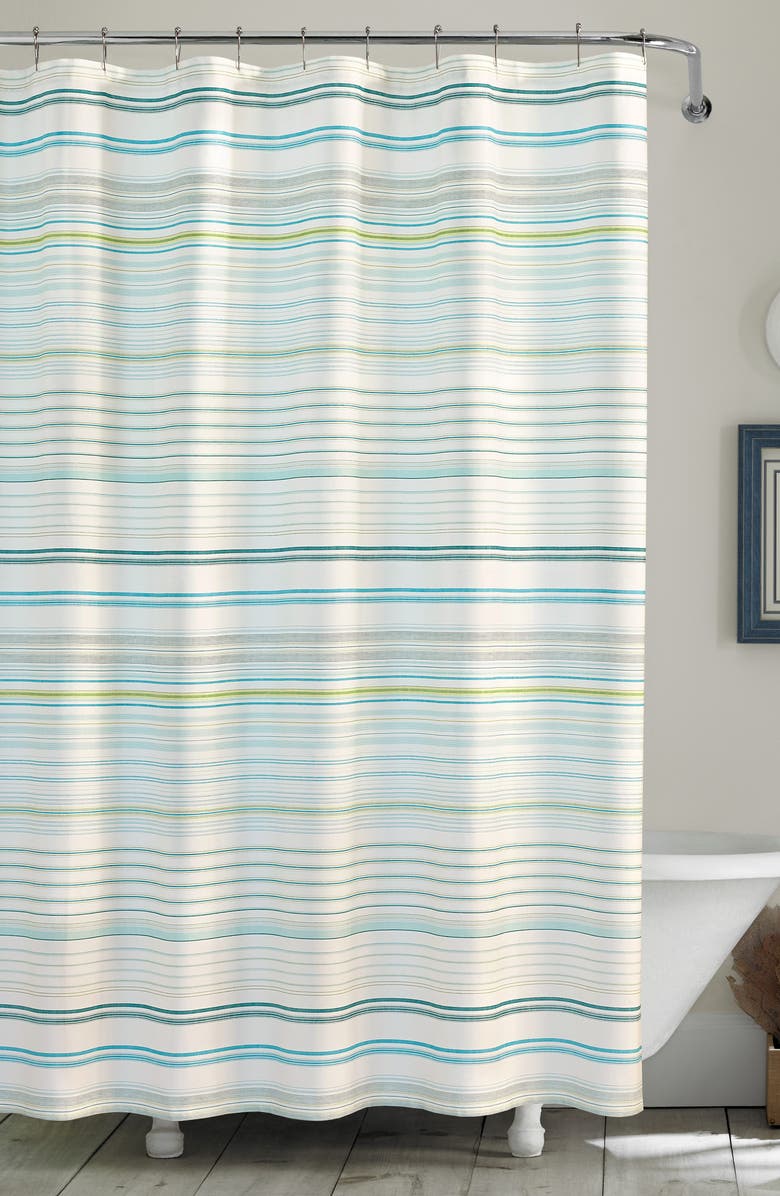 Tommy Bahama La Scala Breezer Shower Curtain, Main, color, Pastel Green