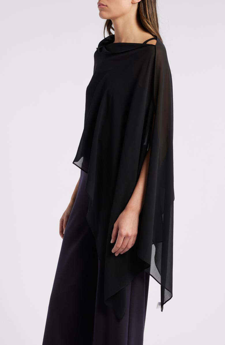 Eileen Fisher Asymmetric Sheer Silk Wrap, Alternate, color,