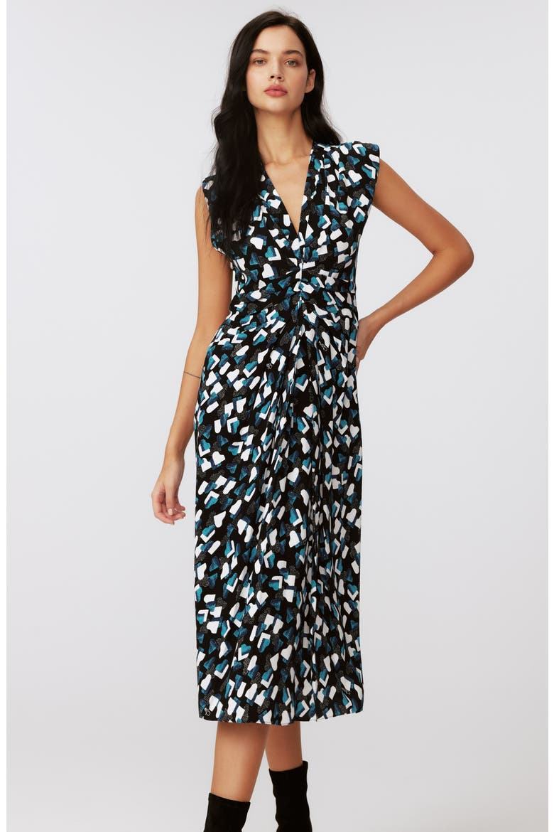 Livia Piano Print Midi Dress, Alternate, color, PIANOS