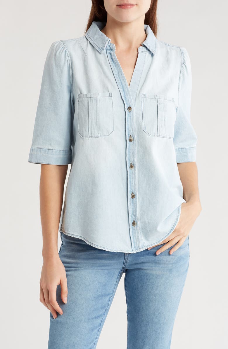 Democracy Short Sleeve Denim Shirt | Nordstromrack