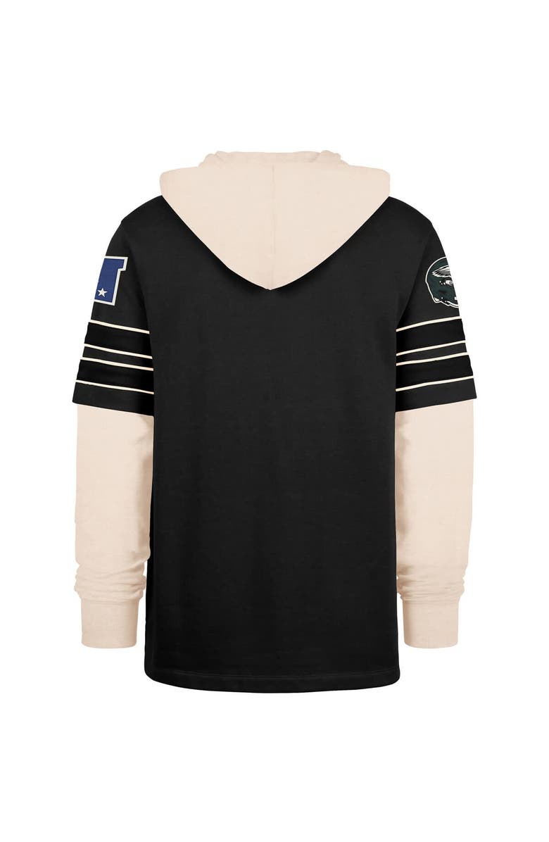 '47 Men's '47 Black Philadelphia Eagles Split Zone Cornerback Duo Hoodie, Alternate, color, Black