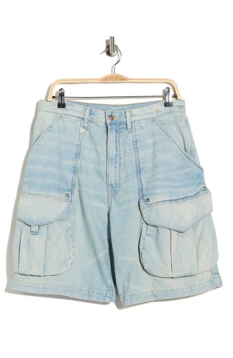 Relaxed Multipocket Denim Shorts