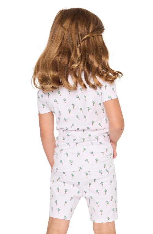Petite Plume Kid's Pima Cotton Snug Fit Pajama Short Set In White