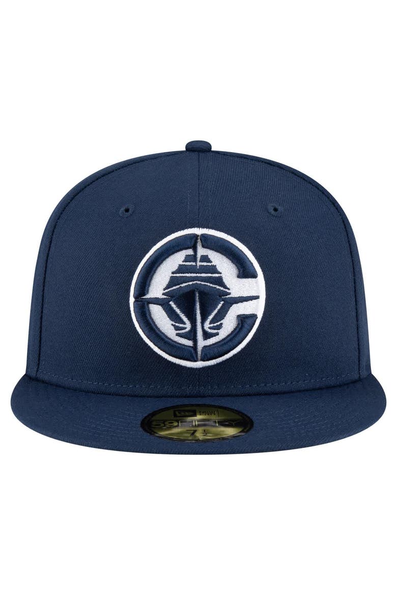 Men's New Era Navy LA Clippers 59FIFTY Fitted Hat, Alternate, color, Navy