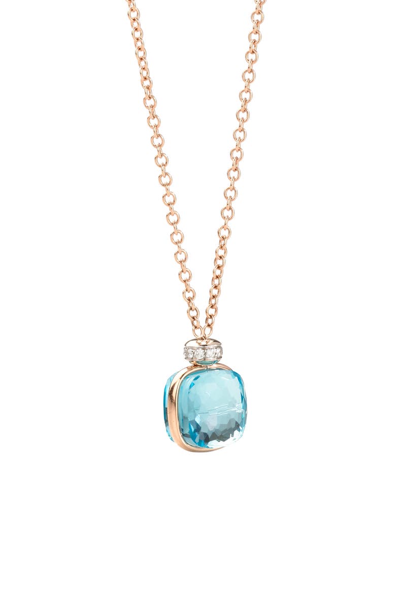 Pomellato Nudo Blue Topaz Pendant Necklace, Main, color, Sky Blue Topaz