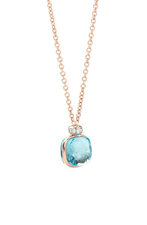 Nudo Blue Topaz Pendant Necklace
