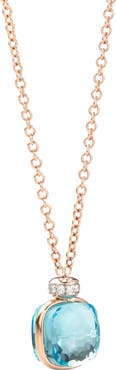 Pomellato Nudo Blue Topaz Pendant Necklace