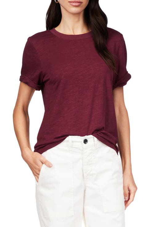 Perfect Roll Sleeve Cotton T-Shirt