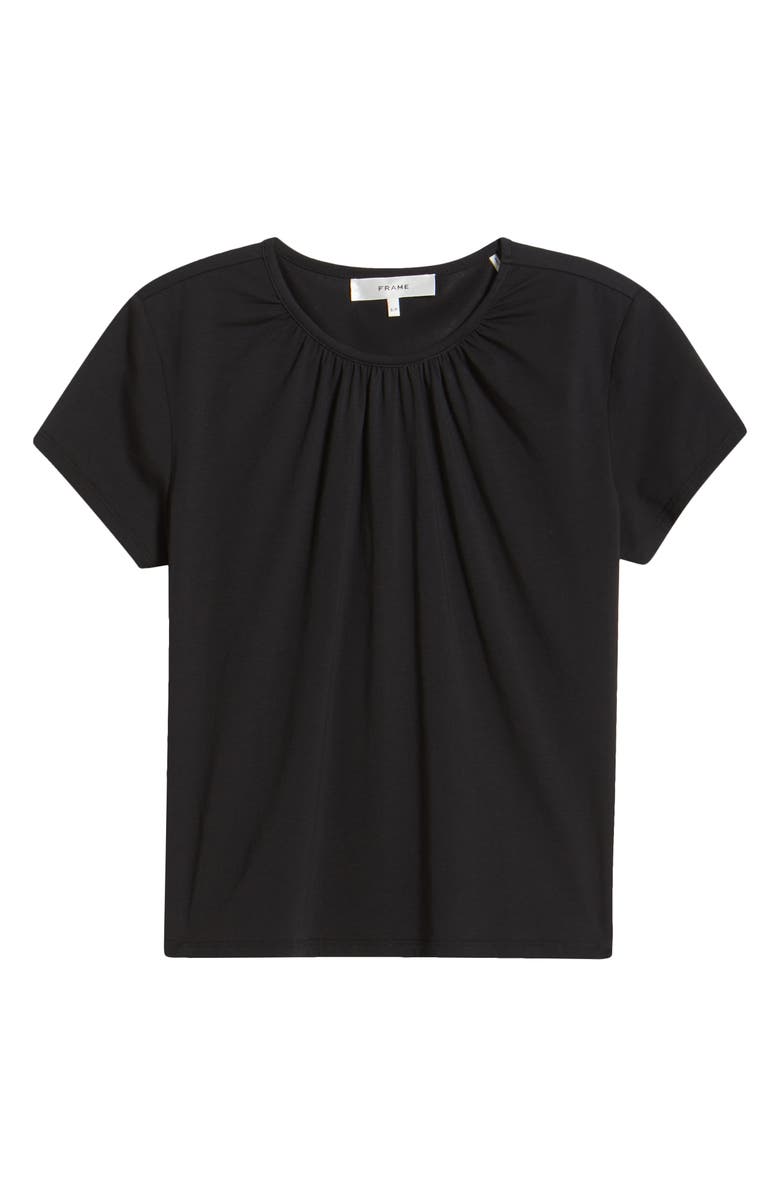 FRAME Gathered Cotton Blend T-Shirt, Alternate, color, 