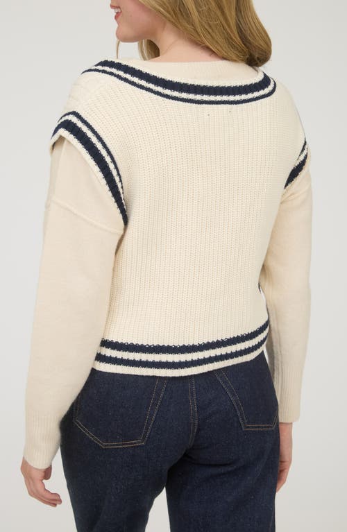 Blu Pepper Sweater Vest In White
