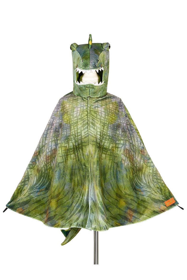T-Rex Green Dragon Costume Cape, Main, color, Green