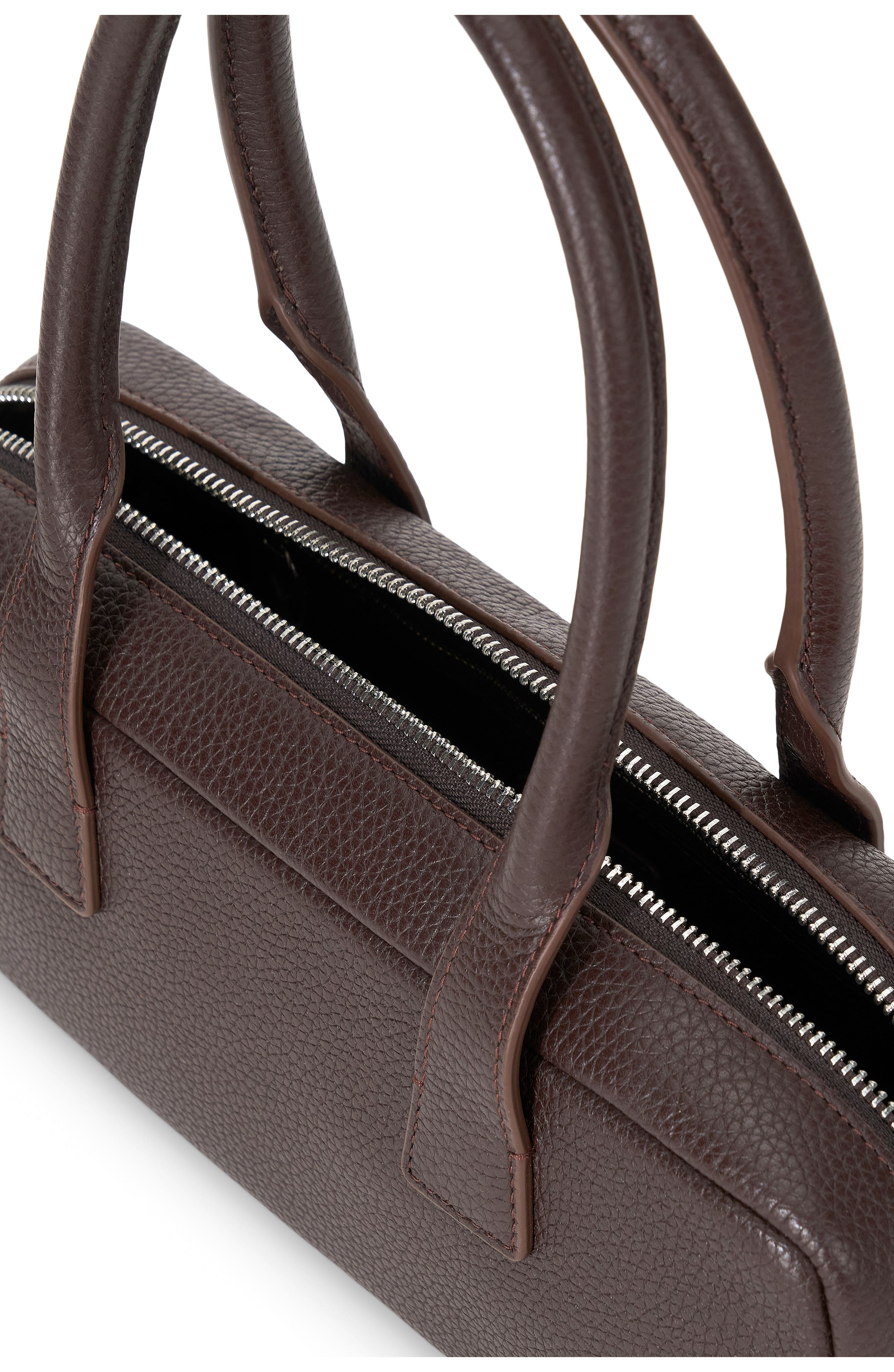 STAUD The Dude Leather Shoulder Bag, Alternate, color, Espresso