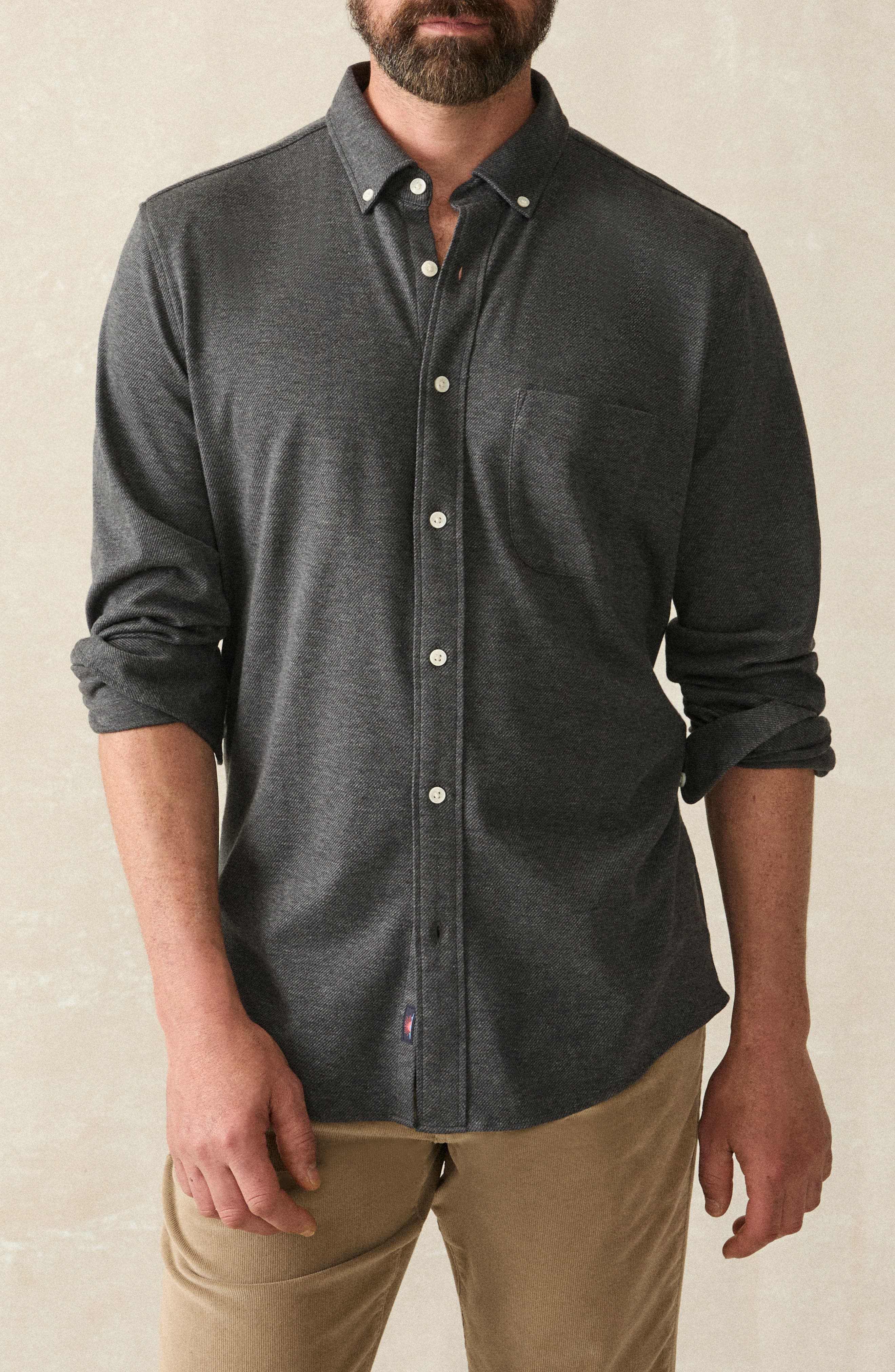 Coastline Knit Button-Down Shirt