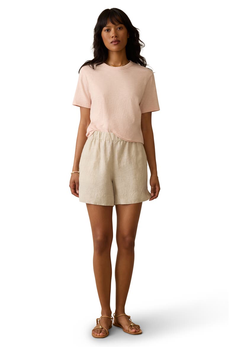 Sunwashed Essential Cotton T-Shirt, Alternate, color, PEACH WHIP