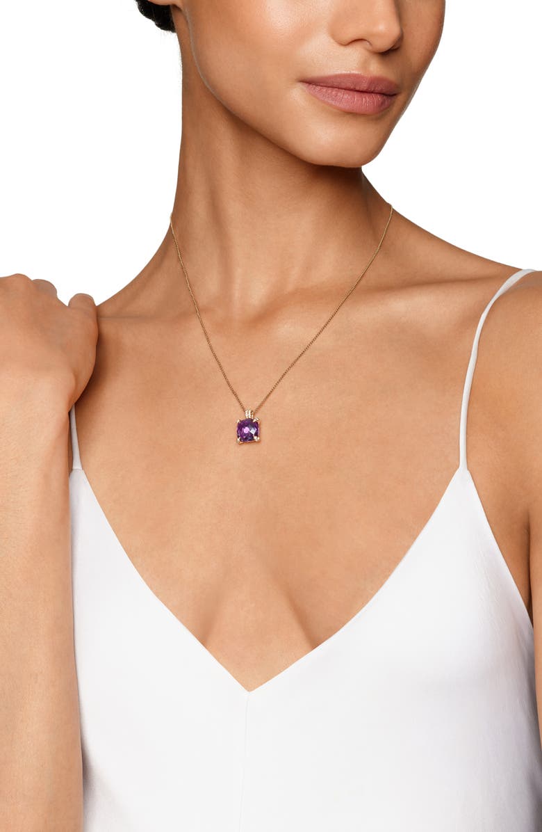 David Yurman Chatelaine<sup>®</sup> Pendant Necklace 18K Gold With Amethyst & Diamonds, Alternate, color, Amethyst/ 18K Yellow Gold