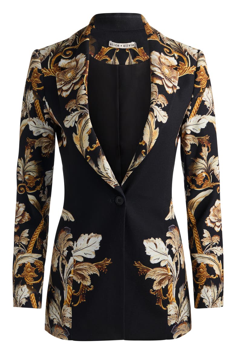 Shae Super Fitted Blazer, Alternate, color, NOIR ELEGANCE OFF WHITE