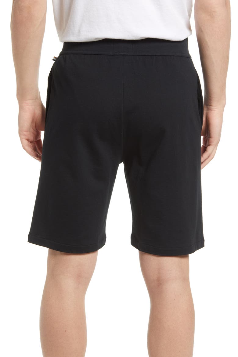 Essential Cotton Pajama Shorts, Alternate, color, BLACK