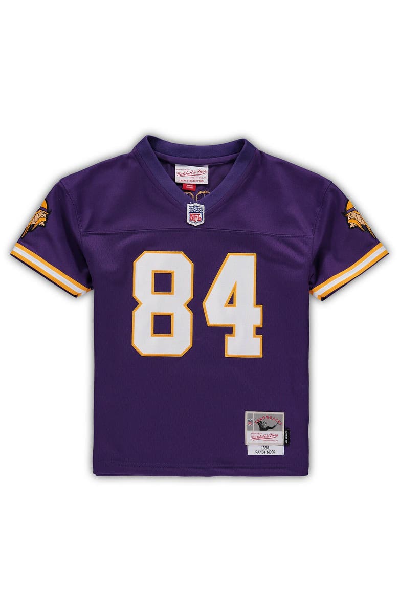 Mitchell & Ness Preschool Mitchell & Ness Randy Moss Purple Minnesota Vikings 1998 Retired Legacy Jersey, Alternate, color, Purple