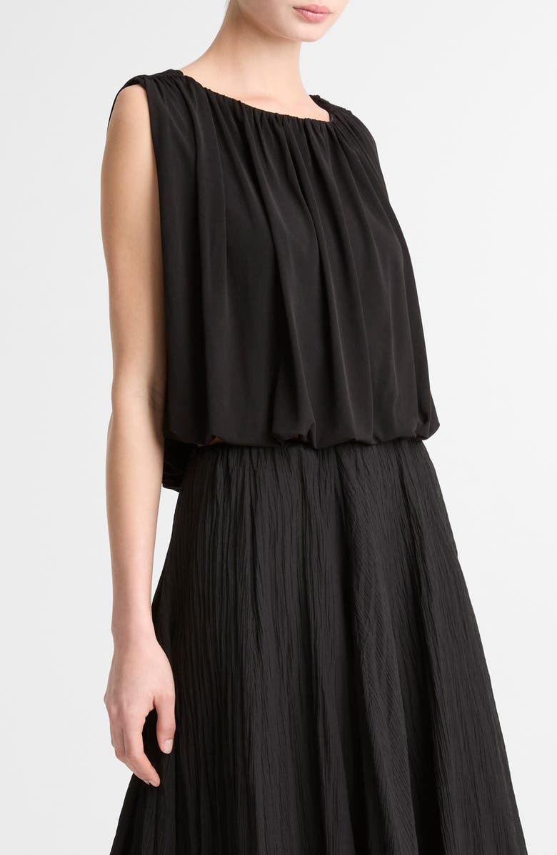 Vince Sleeveless Bubble Hem Top, Alternate, color, Black