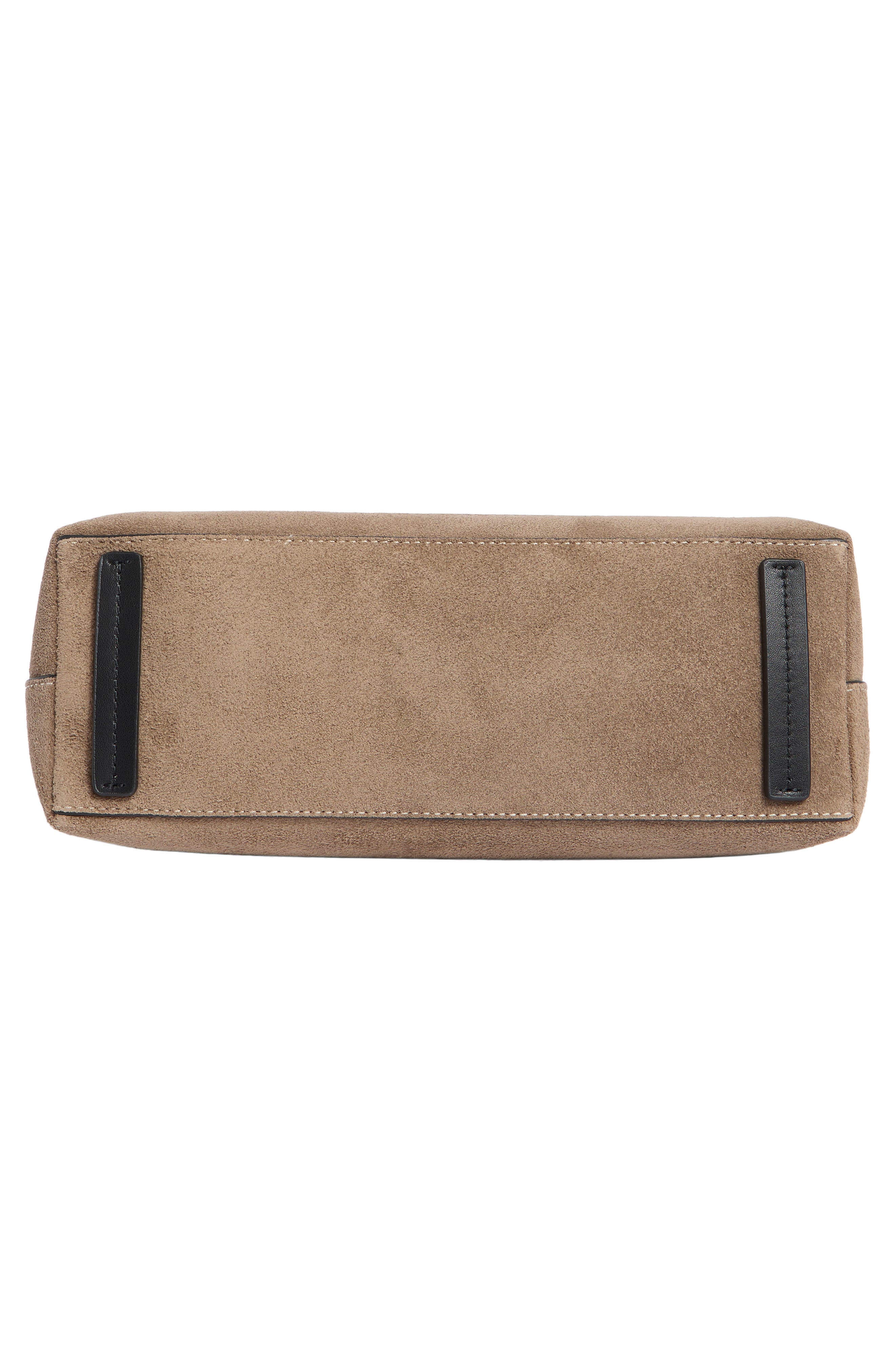 Drifter Suede Leather Large Hobo Bag, Alternate, color, CONCRETE