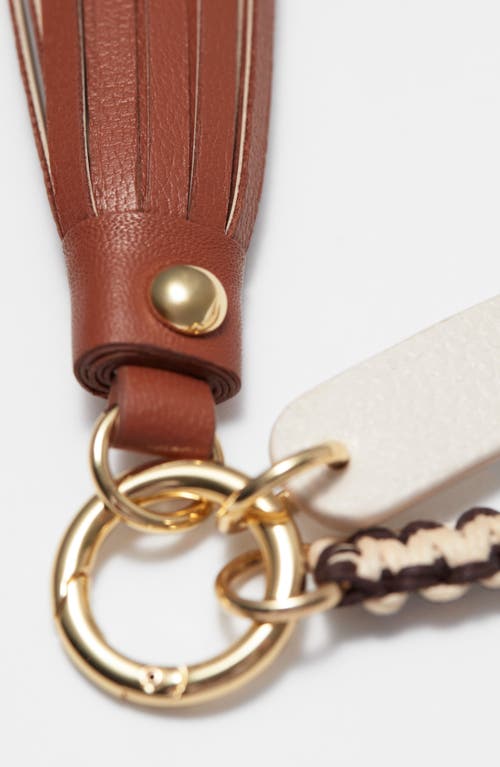 & Other Stories Key Ring With Suede Fringed Tassel-multi In Brown