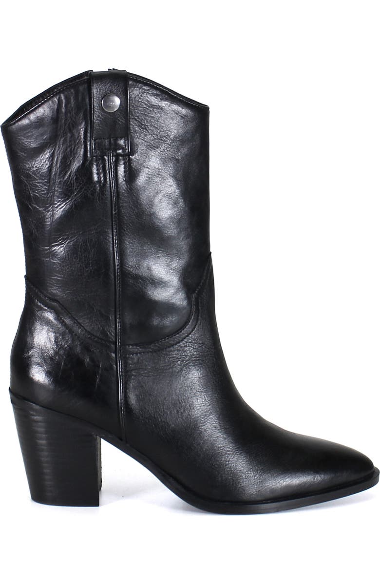 Diba True GLAM GIRL Leather Western Mid-Calf Boot, Alternate, color, Black