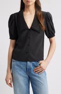 FRAME Silk Sailor Button-Up Top
