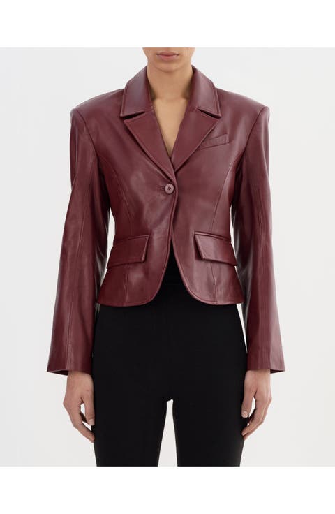 Valentina| Micro Leather Blazer