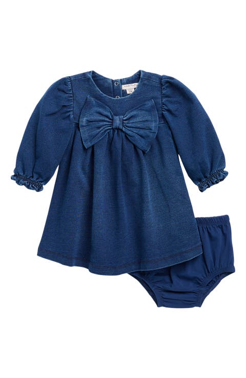 Bow Front Dress & Bloomers Set